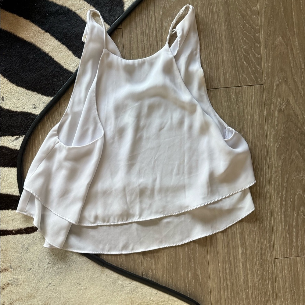 Show me your mumu high neck Elegant White Sleeveless Top